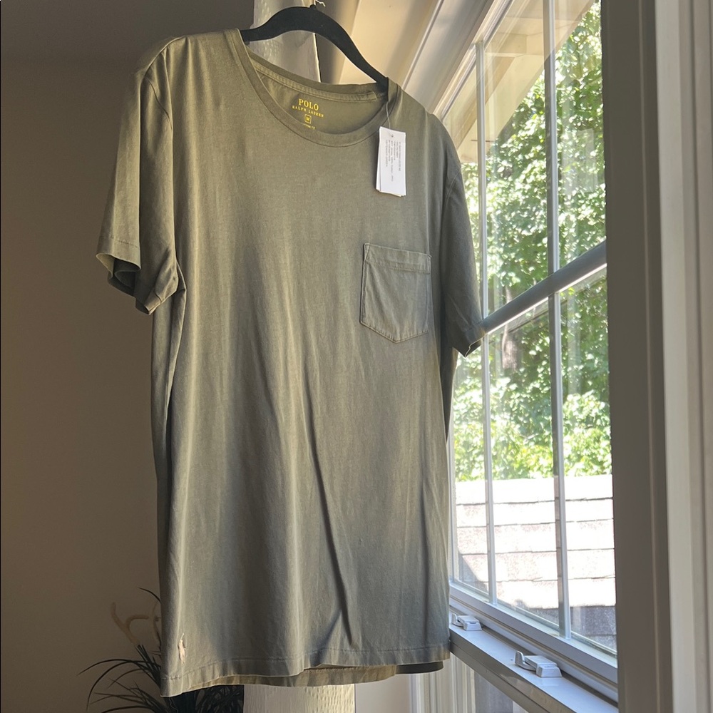 Polo by Ralph Lauren Men's Sage Green Short Sleeve Tee
